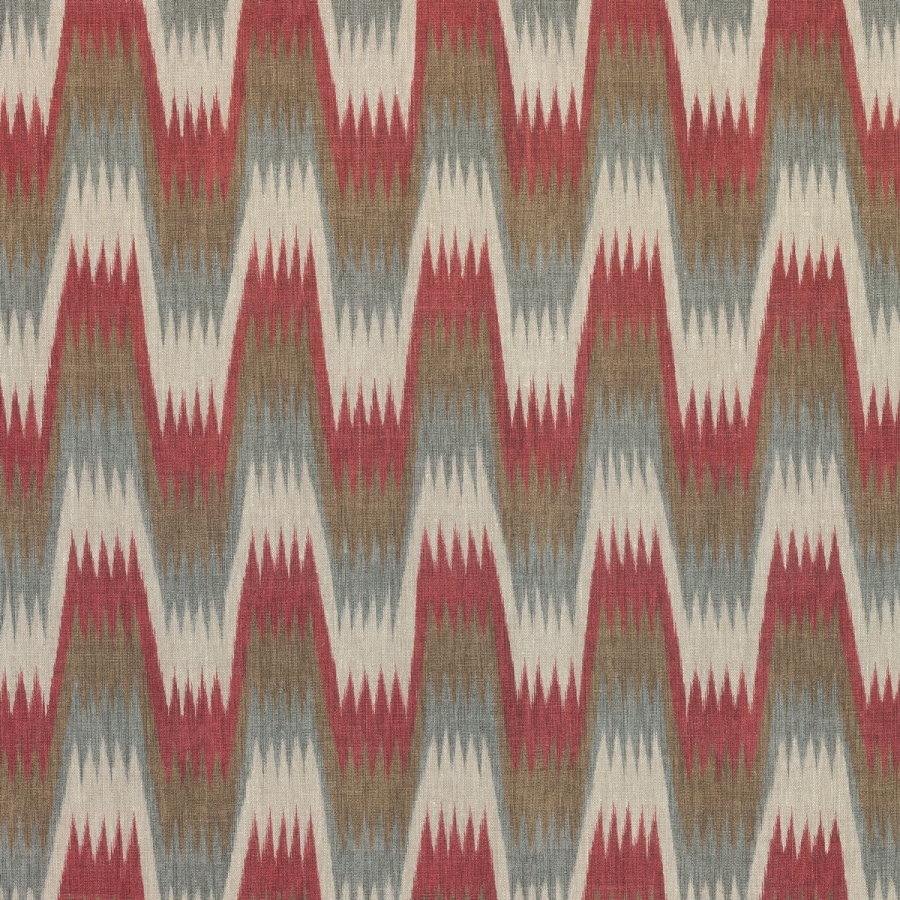 Ткань Thibaut F910243 Stockholm Chevron Red and Grey коллекции Colony