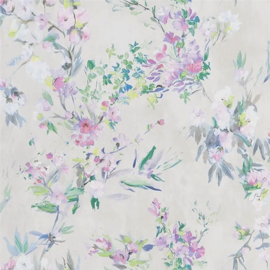 Обои флизелиновые Designers Guild PDG1024/04 Faience Linen коллекции The Edit - Flowers Wallpaper Volume I