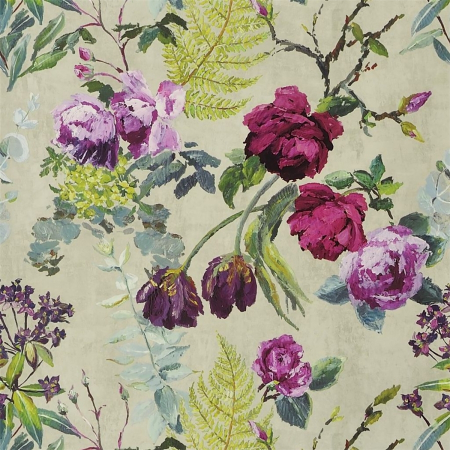 Обои флизелиновые Designers Guild PDG678/03 Tulipani Linen коллекции The Edit - Flowers Wallpaper Volume I