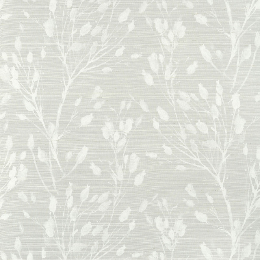 Обои натуральные Thibaut T27025 Wild Flower Grey коллекции Natural Resource 3