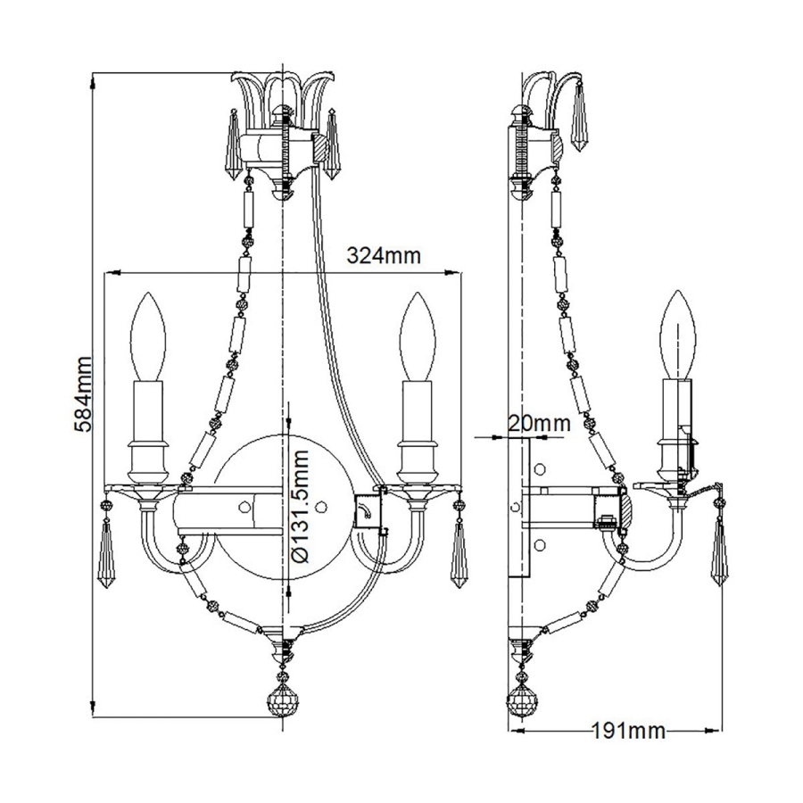 Размеры FE-BELLINI-W3