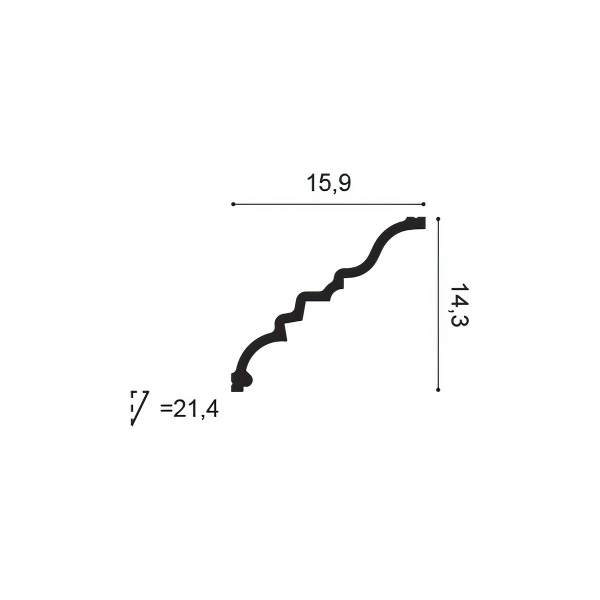 Размер карниза C327 MANOIR