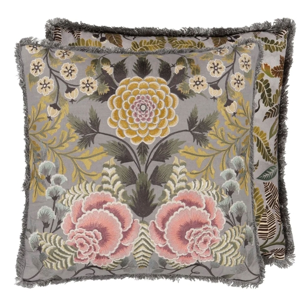 Декоративная подушка Designers Guild CCDG1465 Brocart Decoratif Embroidered Sepia