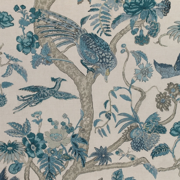 Ткань Thibaut F910226 Coromandel Slate Blue коллекции Colony