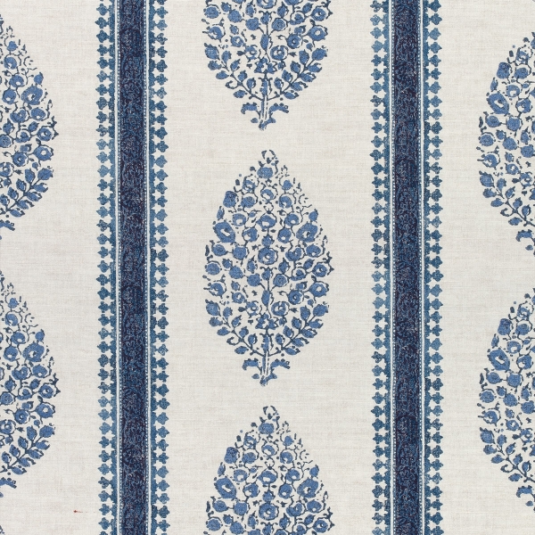 Ткань Thibaut F910239 Chappana Blue and White коллекции Colony