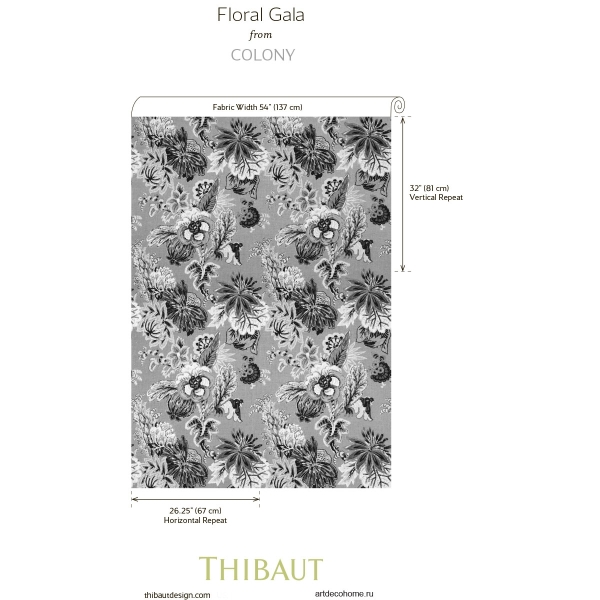 Принт Ткань Thibaut Floral Gala коллекции Colony