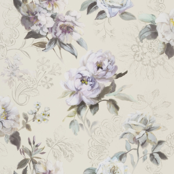 Обои флизелиновые Designers Guild PDG1051/01 Victorine Vanilla коллекции The Edit - Flowers Wallpaper Volume I
