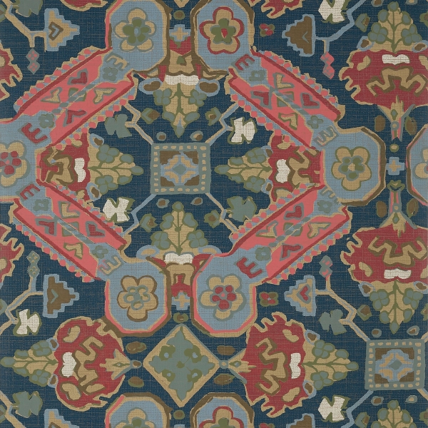 Обои бумажные Thibaut T10829 Persian Carpet Navy коллекции Heritage