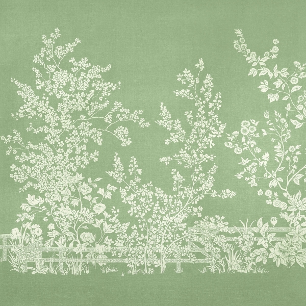 Панно натуральное Thibaut TM10855 Villa Garden Mural - Set Green коллекции Heritage