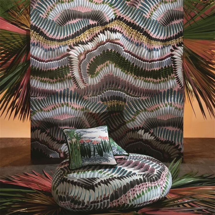 Ткань Christian Lacroix FCL7051/02 Prête-moi ta plume Bourgeon коллекции L'odyssée в интерьере