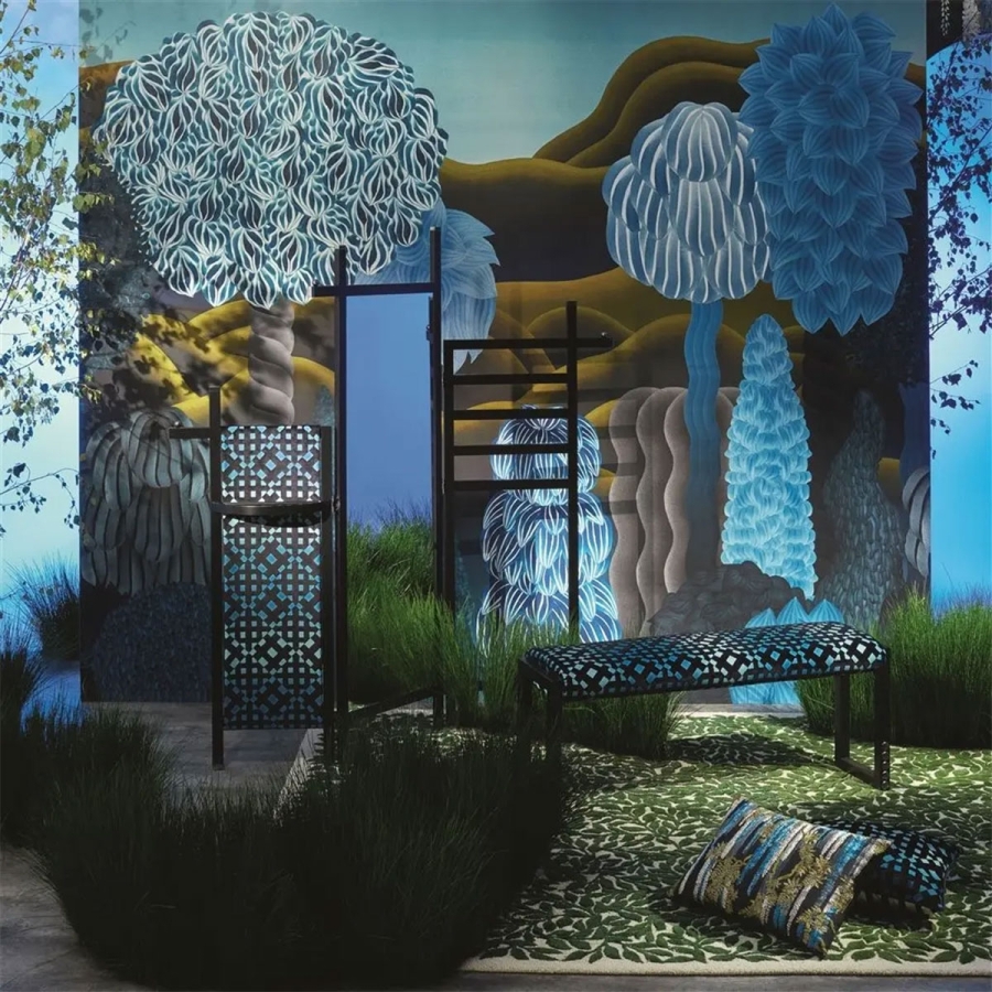 Ткань Christian Lacroix FCL7053/02 Wisteria Alba Ruisseau коллекции L'odyssée в интерьере