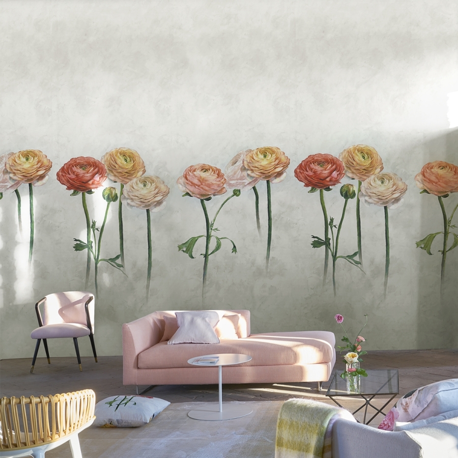 Комплект из панно Designers Guild PDG1099/01 Tourangelle Scene 1 Peony и PDG1100/01 Tourangelle Scene 2 Peony