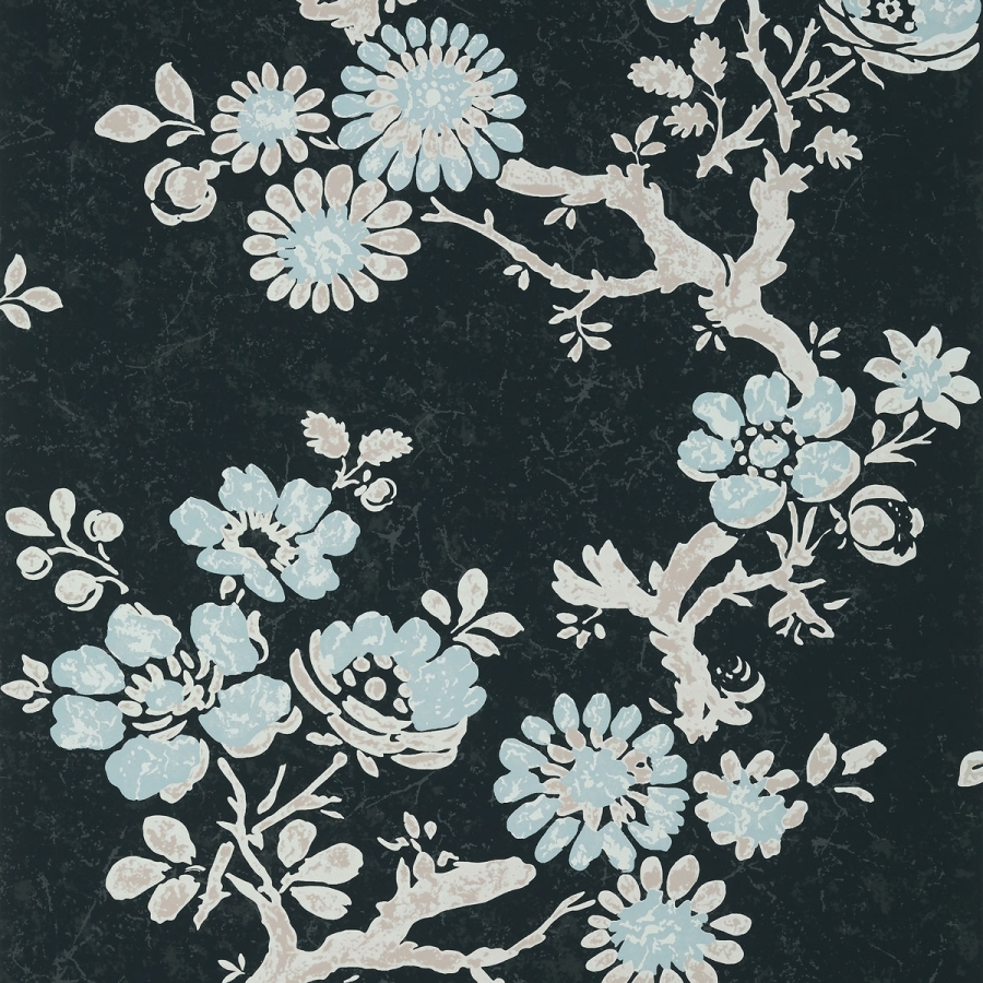 Обои бумажные Thibaut T10814 Claudette Charcoal коллекции Heritage