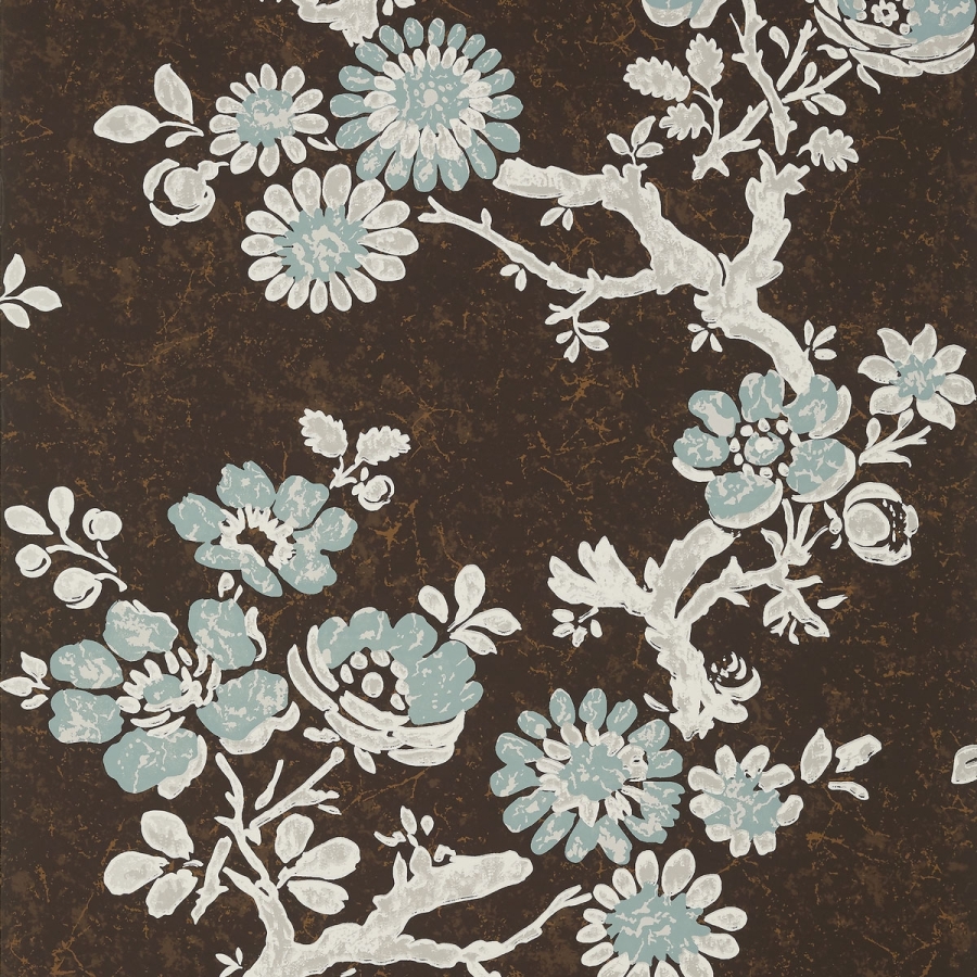 Обои бумажные Thibaut T10817 Claudette Brown коллекции Heritage