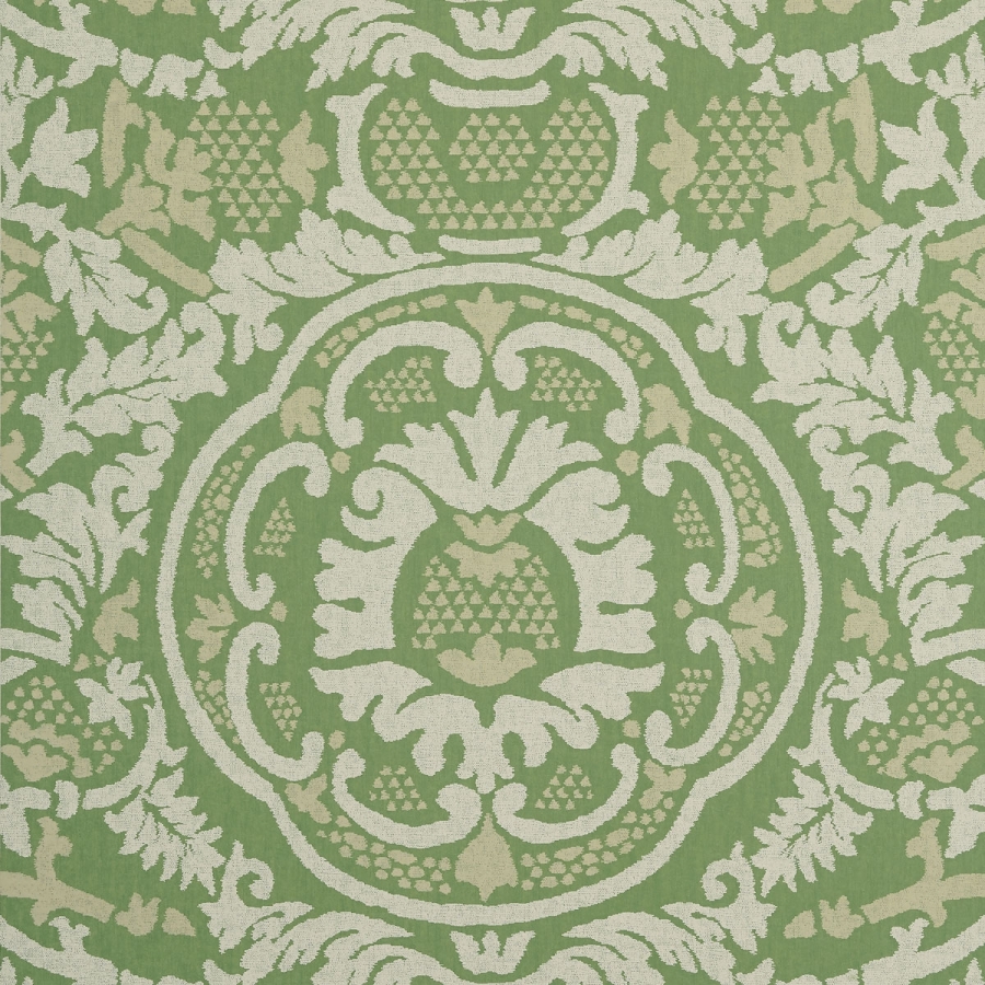 Обои бумажные Thibaut T10838 Earl Damask Green коллекции Heritage