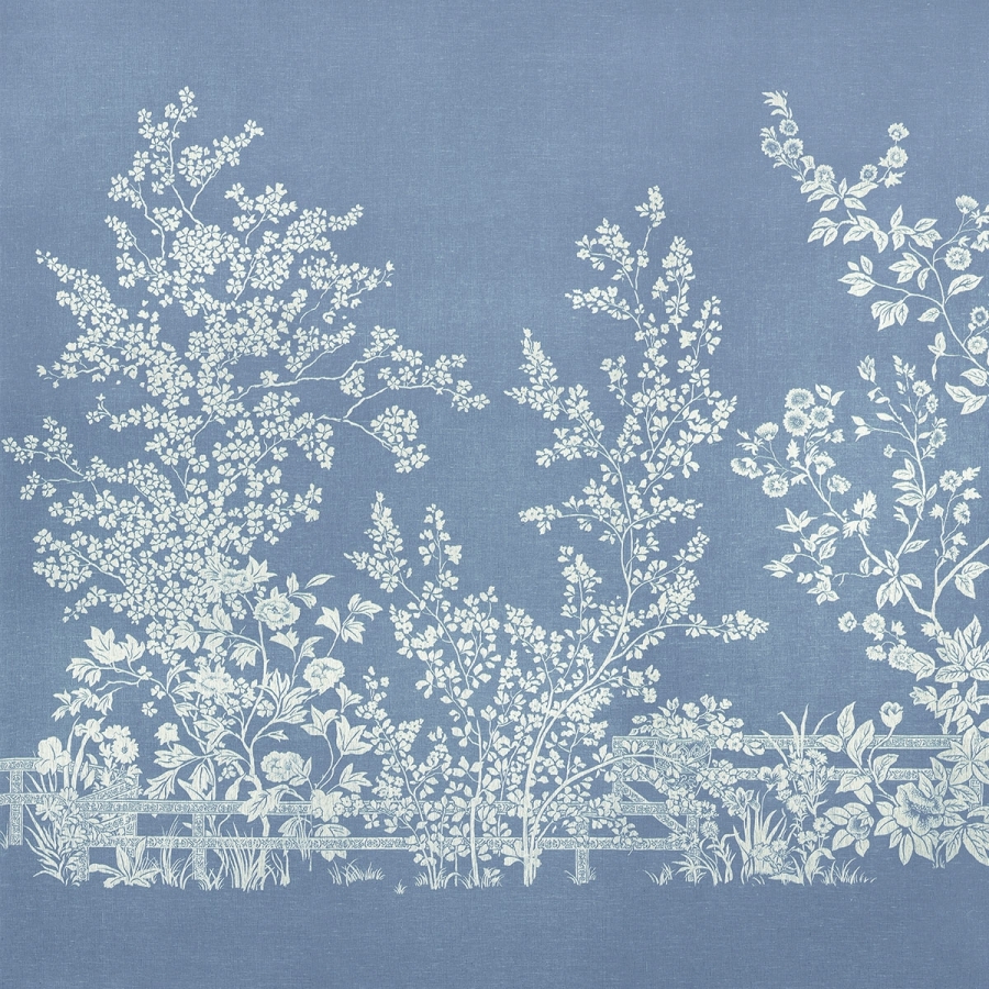 Панно натуральное Thibaut TM10856 Villa Garden Mural - Set Navy коллекции Heritage