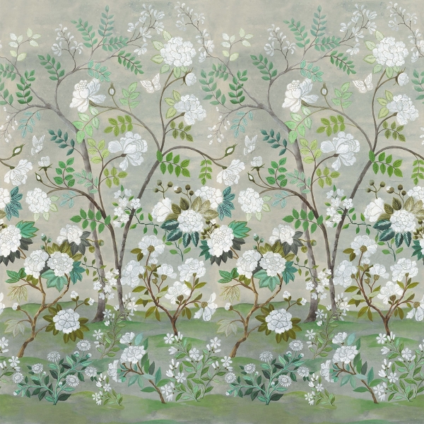 Ткань Designers Guild FDG3019/01 Fleur Orientale Celadon коллекции Porcelaine de Chine