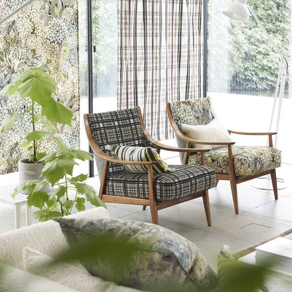 Ткань Designers Guild FDG3026/03 Madhya Birch коллекции Madhya в интерьере
