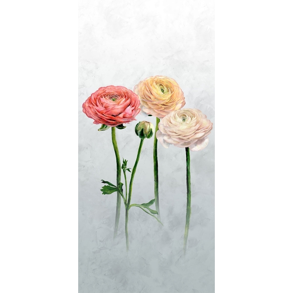 Панно Tourangelle Scene 2 Peony размером 140 см x 300 см