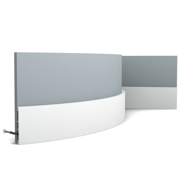 Гибкий плинтус Orac Decor из дюрополимера SX163F SQUARE коллекции Modern