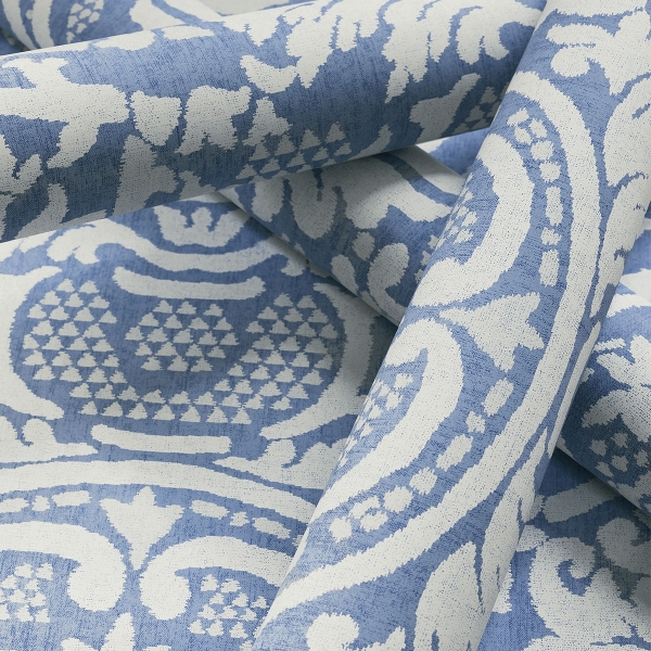 Обои бумажные Thibaut T10837 Earl Damask Blue коллекции Heritage в рулонах